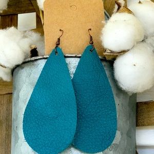 Handmade leather earrings